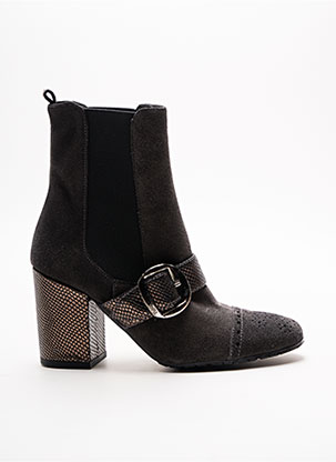 Bottines/Boots gris REBECA SANVER pour femme