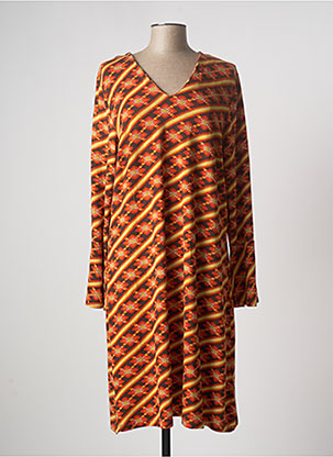 Robe mi-longue orange PRETTY VACANT pour femme