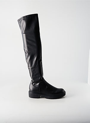 The Knee Boots Cuissardes Ikks Cuissardes Tissage Satiné Noir Ikks