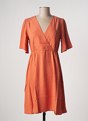 Robe mi-longue orange LOLA ESPELETA pour femme