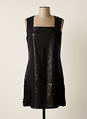 Robe Fleurie Noire Jean Delfin Taille 40 - En Rayonne/élasthanne, Manches Courtes, Très Bon état