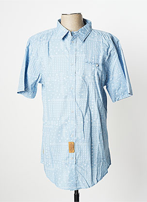 Chemise manches courtes bleu HERO BY JOHN MEDOOX pour homme