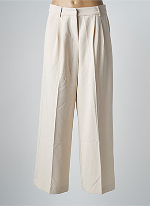 Pantalon large beige GRACE & MILA pour femme