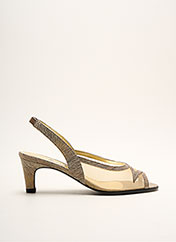 Sandales Azuree Cannes En Cuir Noir - Taille 40 (US 8), Occasion Très Bon état, Talon 2-7 Cm