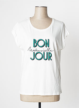Shirt Col V Camaieu Tee Shirt Blanc Camaieu Tshirt T-shirt Taille