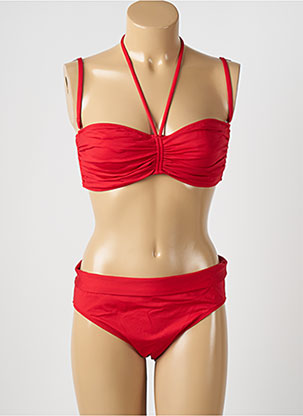 Plage Du Sud 2 Pieces Femme De Couleur Rouge 1971356 rouge0 Modz