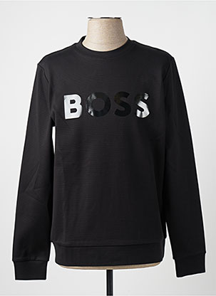 Sweat-shirt Sérigraphie Floquée Noir Hugo Boss Homme 2323993
