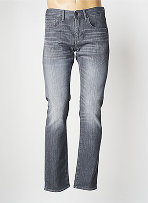 Jeans Coupe Slim Fermeture Zippee Sous Rabat Boutonne Gris Armani Exchange Homme 2474671 gris00 Modz