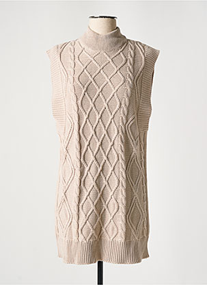 Robe Pull Maille Torsadée Beige Object Femme 2354361-beige0 Modz