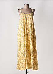Robe courte femme jaune decoupee
