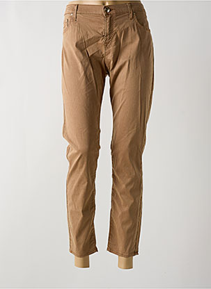 Pantalon chino camel femme best sale