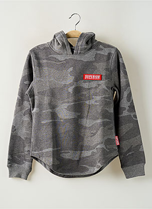 Sweat-shirt À Capuche Maille Opaque Gris Le Temps Des Cerises