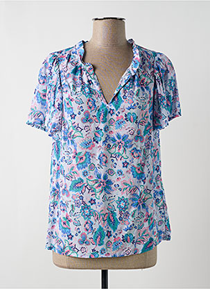 Chemisier Imprimé Fleurs Bleu It Hippie Femme 2509366-bleu00 Modz