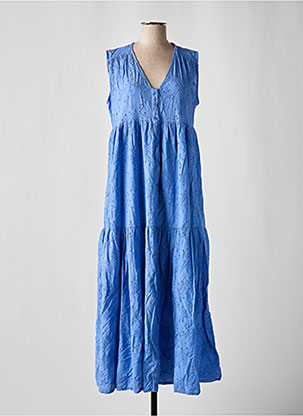 Robe Longue Sans Manche Bleu Banditas From Marseille Femme