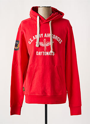 Sweat-shirt À Capuche Poches Rouge Wasted Paris Homme - 2364424