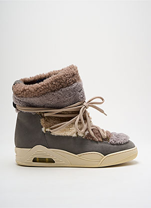 Snow Boots Boots Serafini Femme MOON BLACK CASTOR FUR