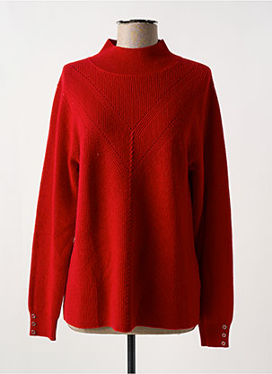 Pull Coupe Cintrée Rouge Fil Maille Femme 2557947-rouge0 Modz