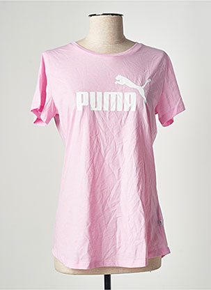 T-shirt Coupe Droite Rose Puma Femme 2522663-rose00 Modz