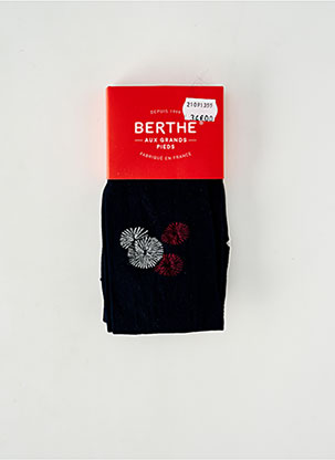 Collants Imprimé Fantaisie Bleu Berthe Aux Grands Pieds Femme