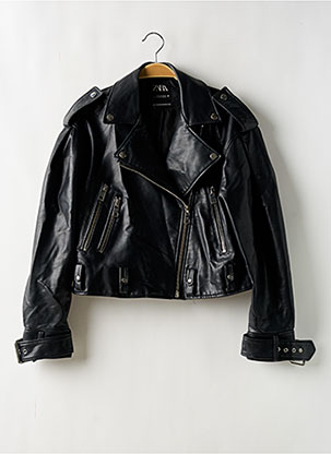 Black Zara Veste Cuir Jacket Veste Noire Zara Femme Veste Simili