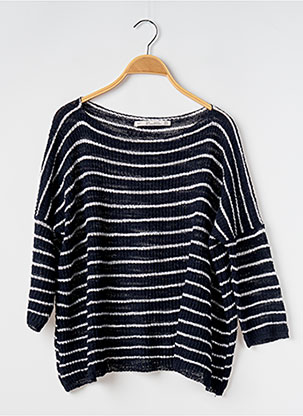 Pull Maille Ajourée Bleu Zara Femme 2543692-bleu00 Modz