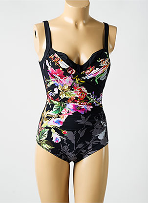 Ensemble Bikini Tankini Seamoly Noir Floral - Dos Nu, Bretelles Réglables, Bonnets Amovibles