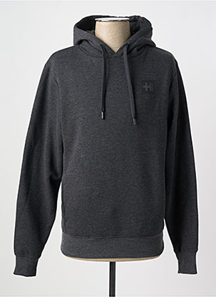 Sweat-shirt À Capuche Poches Gris Helvetica Homme - 2562581