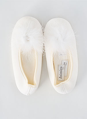 Chaussons/Pantoufles Tissage Velours Blanc Jaimies Femme 2565800