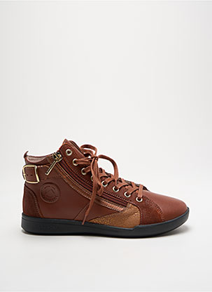 Baskets Fermeture Zip Et Lacets Marron Pataugas Femme