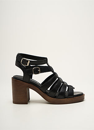 Sandales/Nu Pieds Tissage Satiné Noir Unisa Femme 2599940-noir00